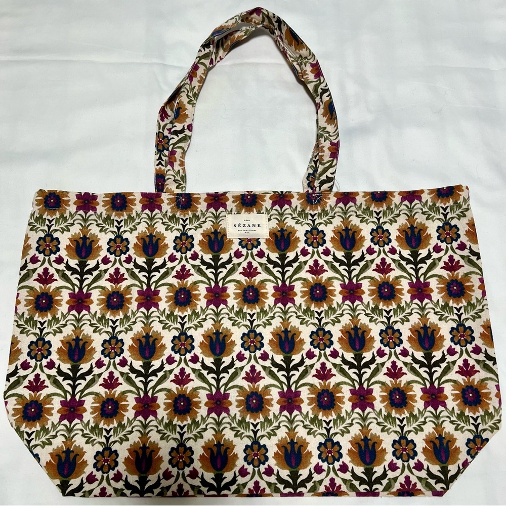 Sézane Fall Floral Tote, never used